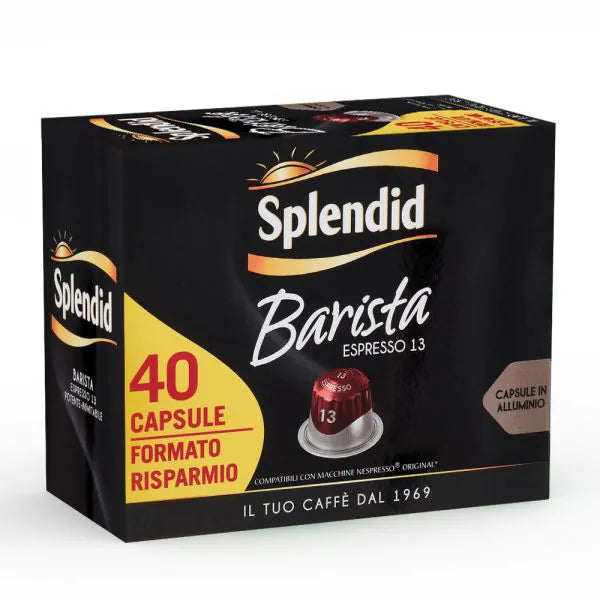 Capsule in alluminio caffè Splendid BARISTA compatibili Nespresso (confezioni da 40)