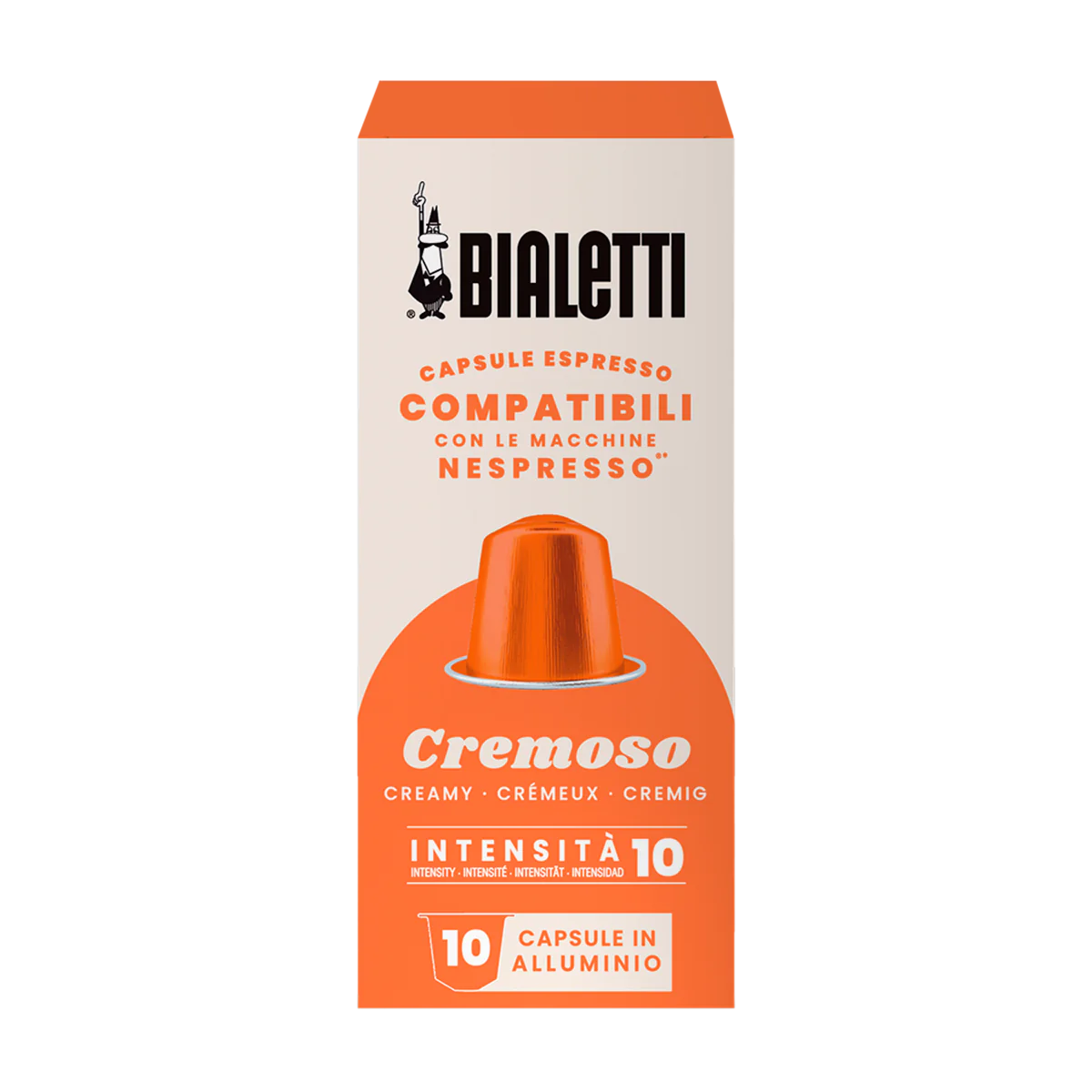 Capsule Bialetti Cremoso in alluminio compatibili Nespresso