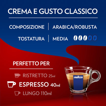Capsule caffè Lavazza crema e gusto compatibili A MODO MIO