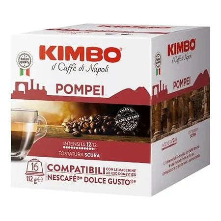 Capsule caffè Kimbo miscela Pompei compatibili Dolce Gusto