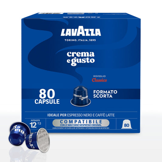 Capsule Alluminio Lavazza Crema e Gusto Classico comp. Nespresso