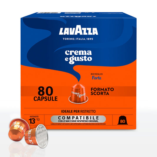 Capsule Alluminio Lavazza Crema e Gusto Forte comp. Nespresso