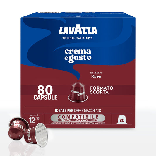 Capsule Alluminio Lavazza Crema e Gusto Ricco comp. Nespresso