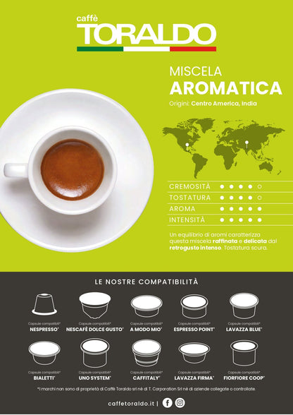 Capsule caffè Toraldo AROMATICA compatibili Nespresso