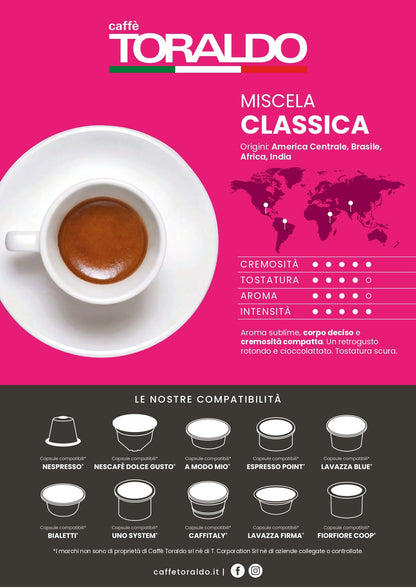 Capsule caffè Toraldo Classica compatibili Uno System