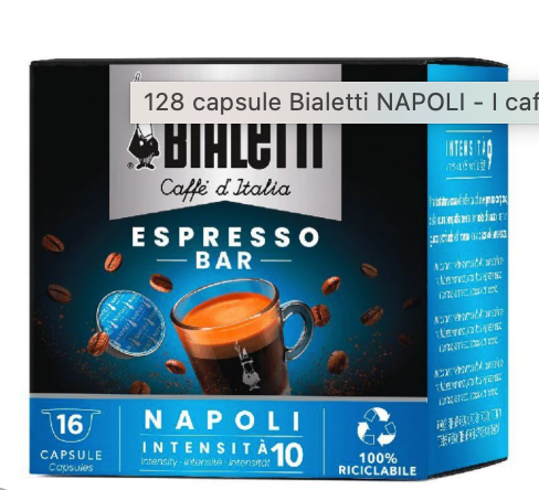 Capsule Bialetti Napoli  MULTIPACK (Gusto Forte) - (confezioni da 128 capsule)