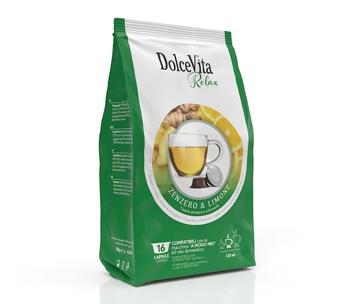 Capsule Solubili Dolcevita Zenzero Limone comp. A MODO MIO®