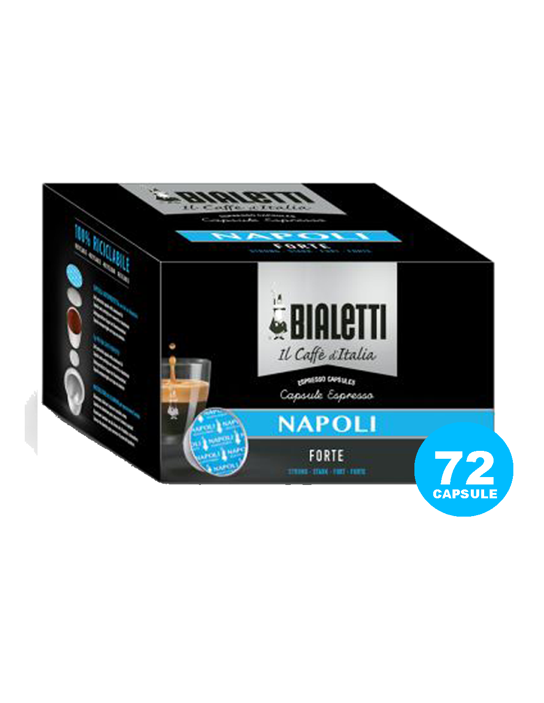 Capsule Bialetti Napoli  MULTIPACK (Gusto Forte) - (confezioni da 72 capsule)
