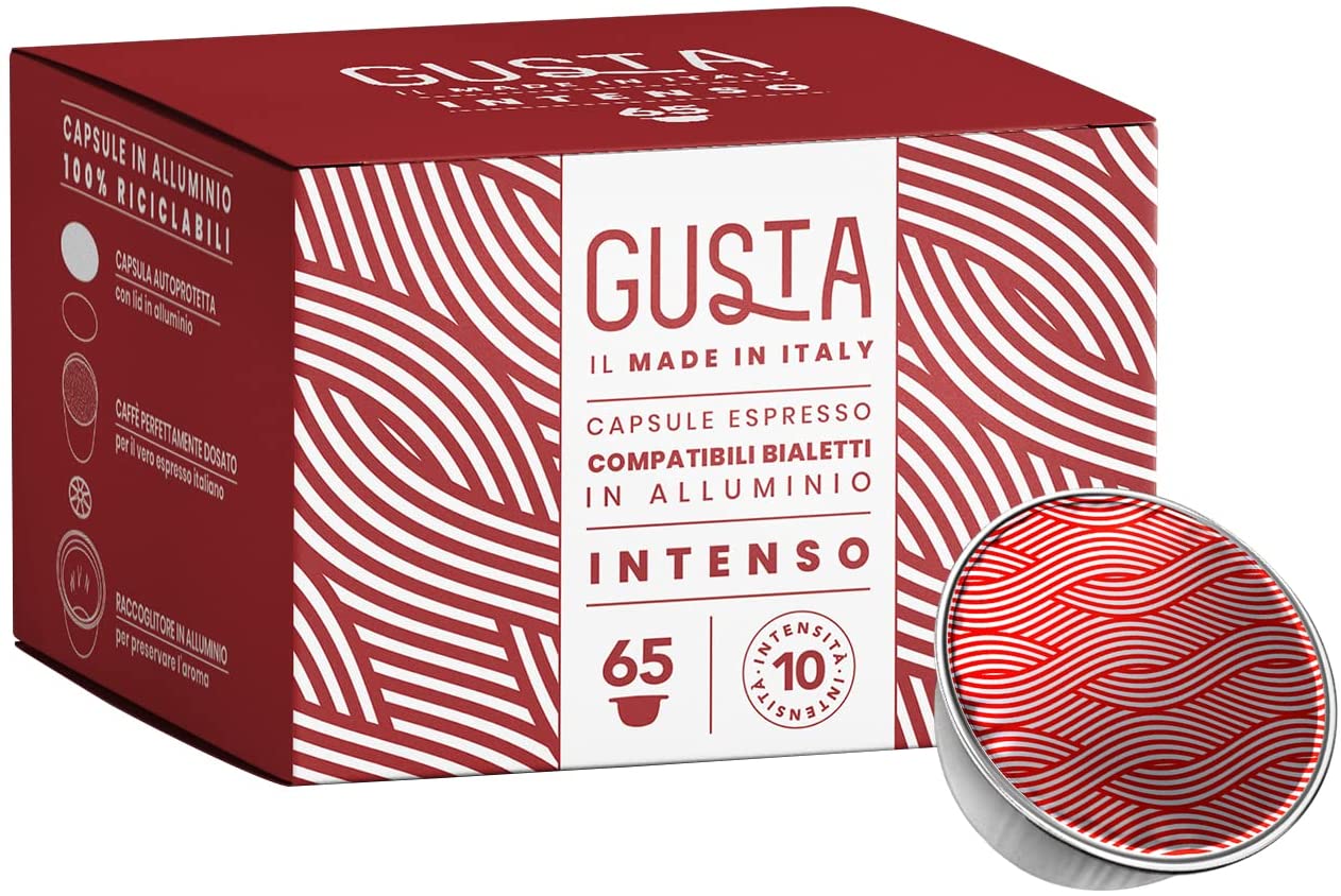 Capsule Gusta INTENSO Compatibili Bialetti Alluminio