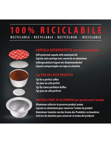 Capsule Bialetti ROMA MULTIPACK compatibili Bialetti (confezioni da 72 capsule)