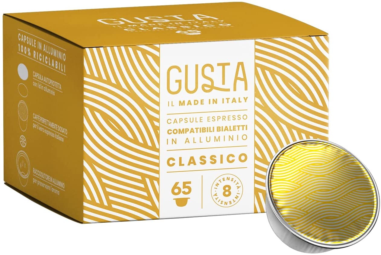 Capsule Gusta CLASSICO Compatibili Bialetti Alluminio