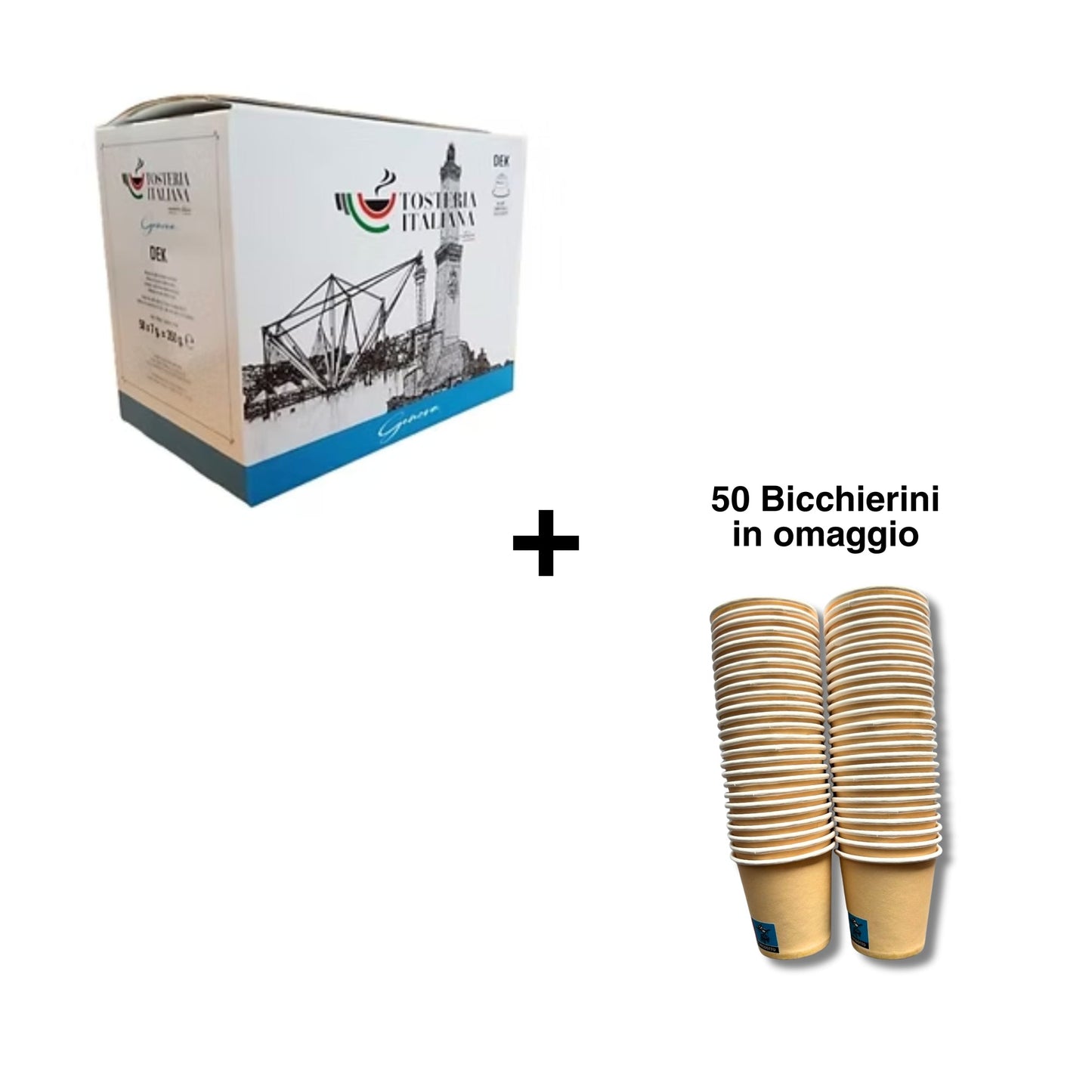 [PROMO] Capsule Tosteria Italiana miscela Genova DEK Dolce Gusto + bicchierini omaggio