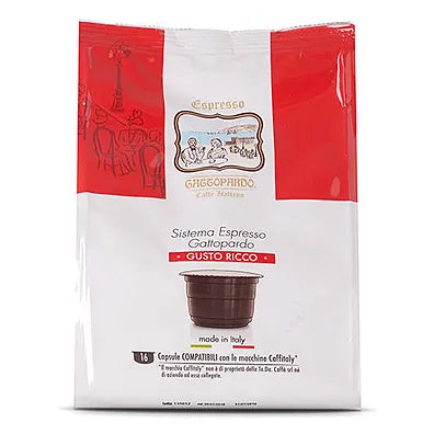 Capsule caffè Gattopardo miscela Gusto Ricco compatibili Caffitaly