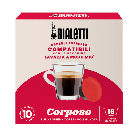 Capsule Bialetti Corposo in alluminio compatibili A Modo Mio