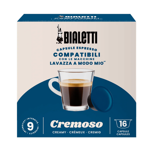 Capsule Bialetti Cremoso in alluminio compatibili A Modo Mio