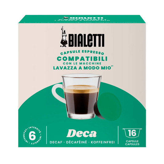 Capsule Bialetti Decaffeinato in alluminio compatibili A Modo Mio