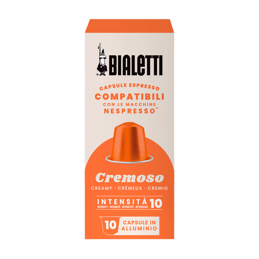 Capsule Bialetti Cremoso in alluminio compatibili Nespresso