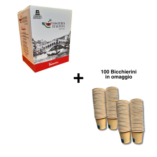 [PROMO] Capsule Tostiera Italiana miscela Venezia comp. Nespresso + bicchierini omaggio