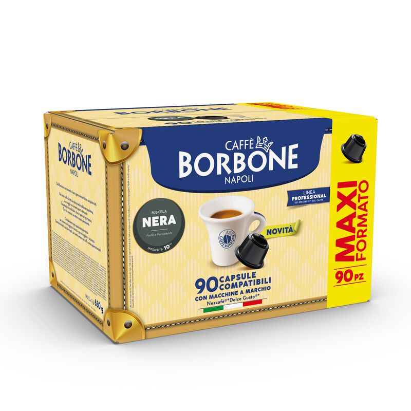 [confezione da 90 capsule] Capsule Nuove Borbone miscela nera compatibile DOLCE GUSTO