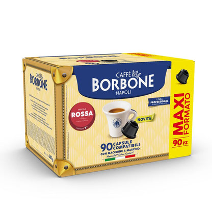 [confezione da 90 capsule] Capsule Nuove Borbone miscela rossa compatibile DOLCE GUSTO