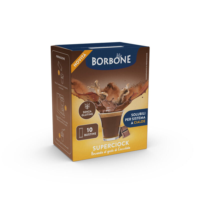 Preparato Solubile Borbone per sistema a Cialde Gusto Cioccolata - Confezioni da 10 bustine