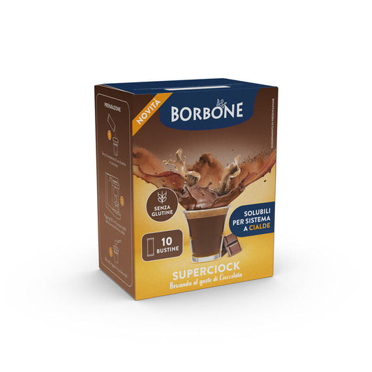Preparato Solubile Borbone per sistema a Cialde Gusto Cioccolata - Confezioni da 10 bustine