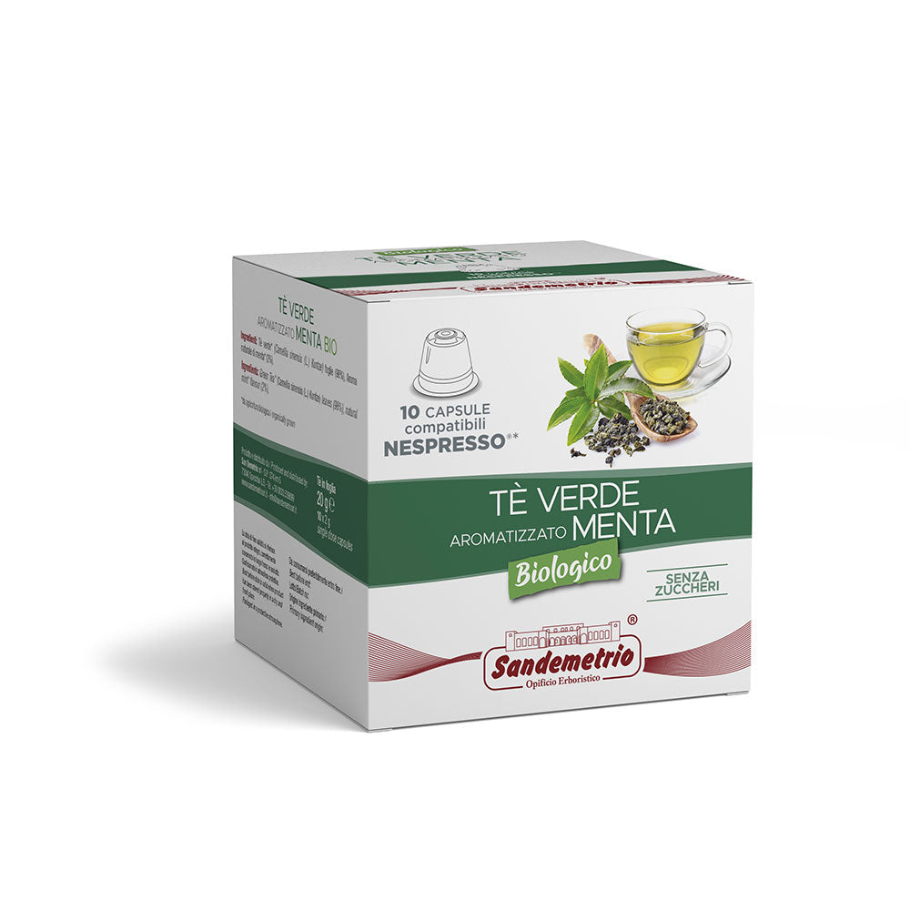 Capsule Sandemetrio Tè Verde Menta comp. Nespresso