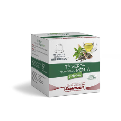 Capsule Sandemetrio Tè Verde Menta comp. Nespresso