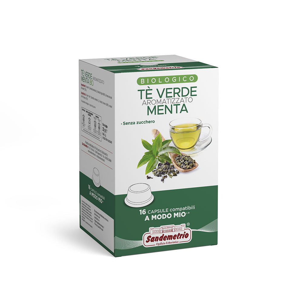 Capsule Sandemetrio Tè Verde Menta Comp. A Modo Mio